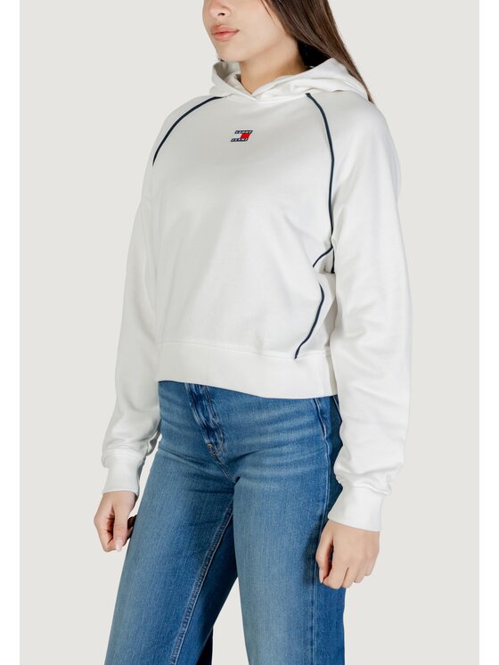 Tommy Jeans Tommy Jeans Felpa DW0DW22544 Bianco Casual Fit
