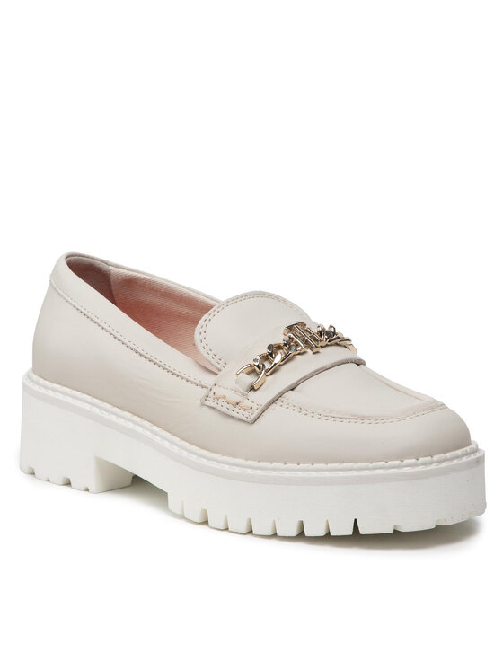Tommy Hilfiger Tommy Hilfiger Κλειστά παπούτσια Th Chain Chunky Loafer FW0FW06166 Γκρι