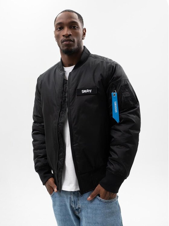 Smerfy Smerfy Kurtka bomber Gargamel Czarny Regular Fit