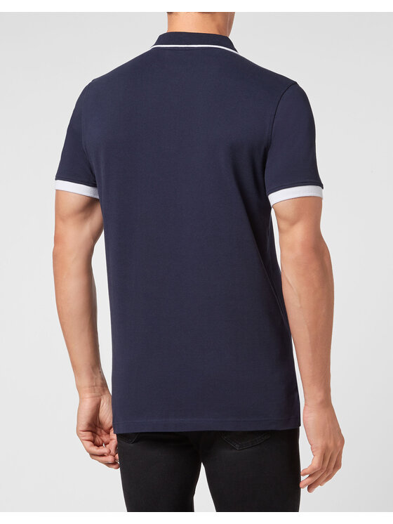 PHILIPP PLEIN PHILIPP PLEIN Polo 7481 Granatowy Slim Fit