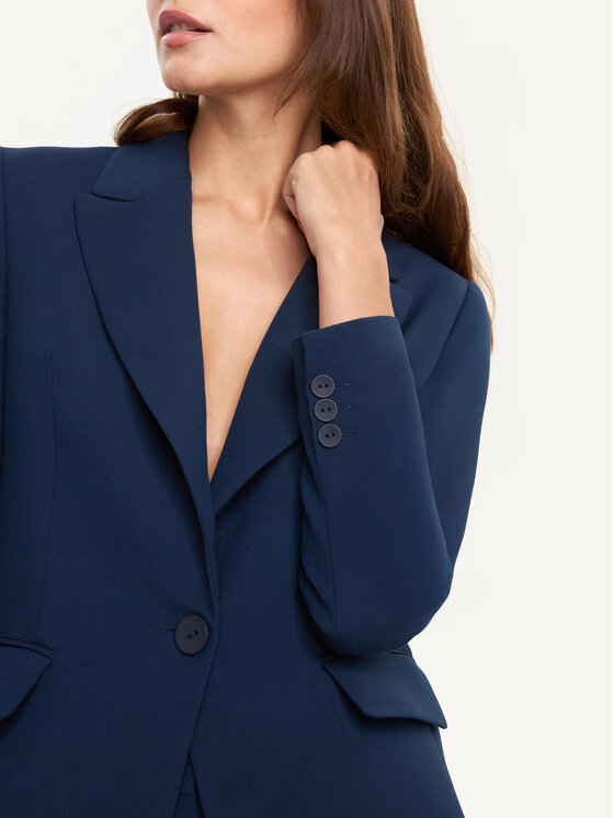 KMX KMX Marynarka 107610012 Granatowy Fitted Fit