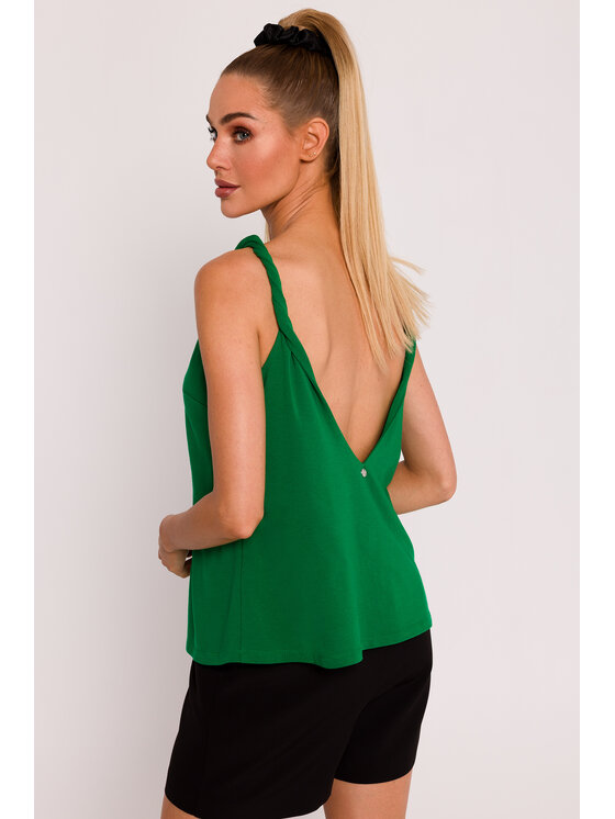 Made of Emotion Made of Emotion Bluzka M792 Zielony Generous Fit