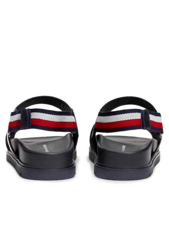 Tommy Hilfiger Tommy Hilfiger Sandály Elevated Hilfiger Strappy Sandal FM0FM05008 Tmavomodrá