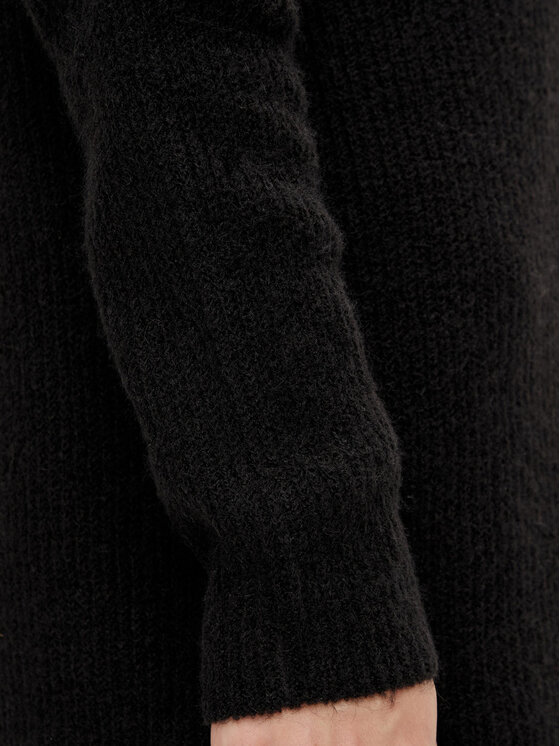 Pieces Pieces Pletena obleka Ellen 17119500 Črna Regular Fit