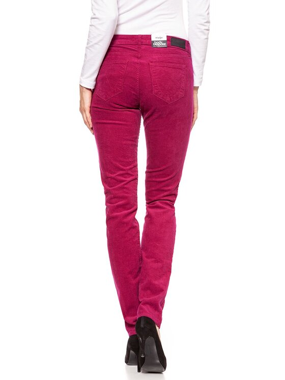 Wrangler Wrangler Spodnie materiałowe SLIM Różowy Slim Fit