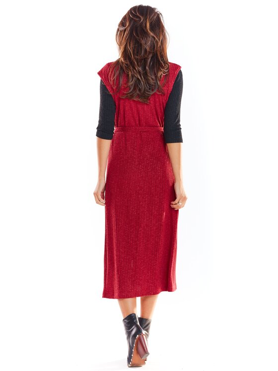 Awama Awama Kamizelka A329 Bordowy Basic Fit