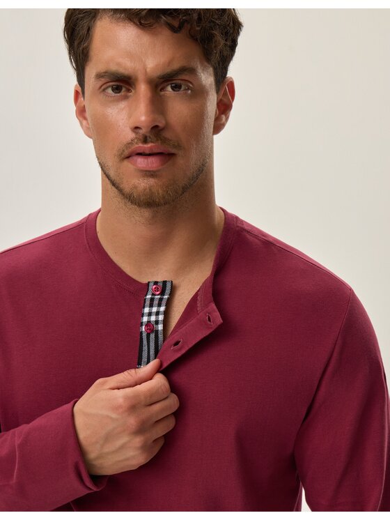 Henderson Henderson Pyžamo 41919 Červená Regular Fit