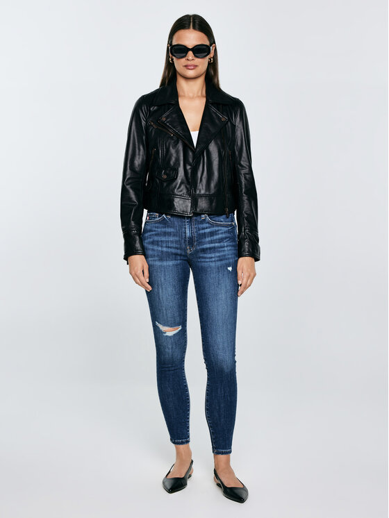 BIG STAR BIG STAR Jeansy MELINDA HIGH WAIST Granatowy Skinny Fit