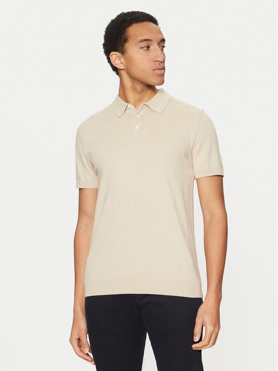 Selected Homme Selected Homme Tricou polo 16092437 Bej Regular Fit