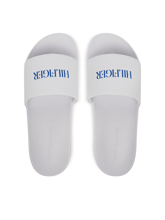 Tommy Hilfiger Tommy Hilfiger Шльопанці Hilfiger Print Tumble Pool Slide FM0FM05505 Білий