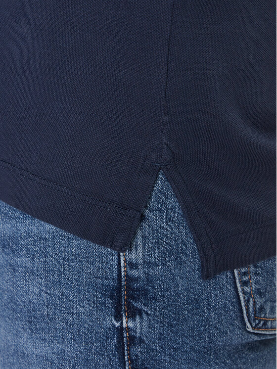 Tommy Jeans Tommy Jeans Тениска с яка и копчета DM0DM15370 Тъмносин Slim Fit
