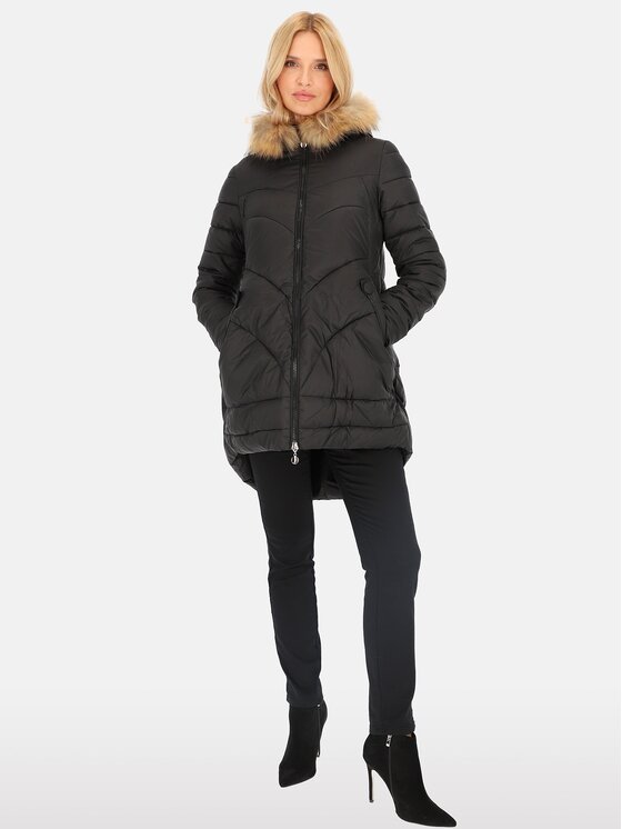 Perso Perso Kurtka damska BLHMK8504FR Czarny Regular Fit