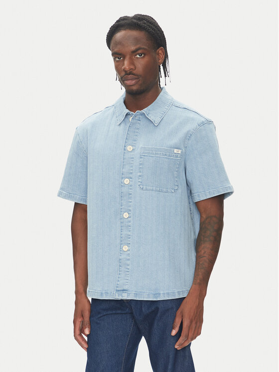 Mustang Mustang camicia di jeans Phoenix 1016653 Blu Boxy Fit