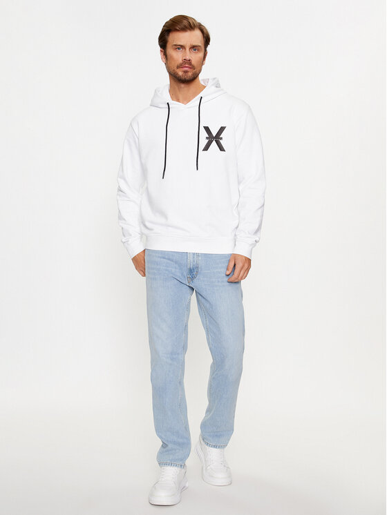 Richmond X Richmond X Džemperis UMA23176FE Balta Relaxed Fit