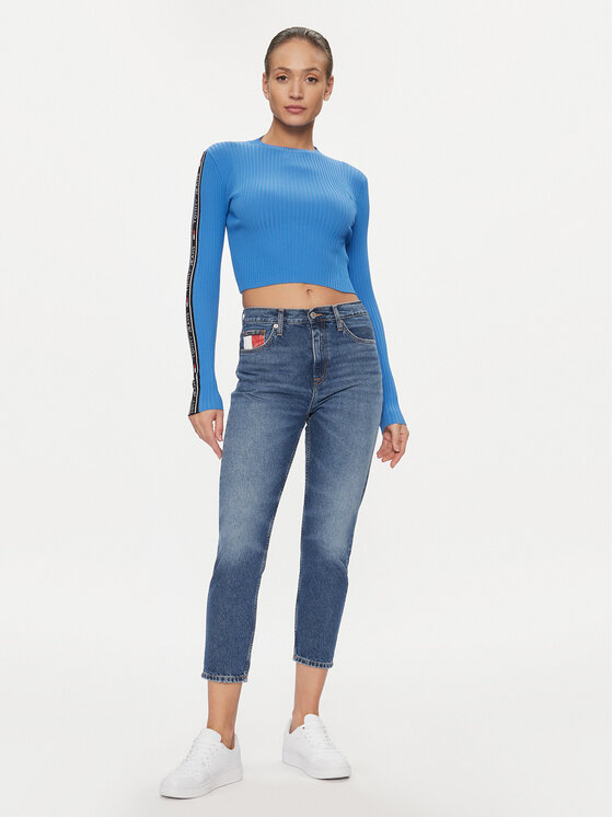 Tommy Jeans Tommy Jeans Džemper DW0DW17247 Plava Slim Fit