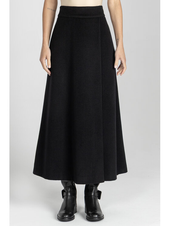 Deni Cler Milano Deni Cler Milano Spódnica maxi W-DC-7060-E5-B3-90-1 Czarny A-Line Fit