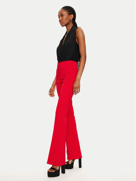 Rinascimento Rinascimento Medžiaginės kelnės 1000769229512 Raudona Regular Fit