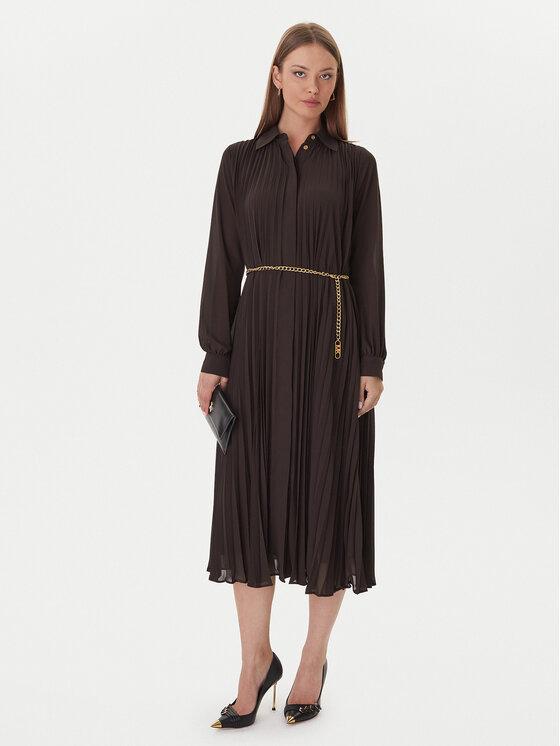 MICHAEL Michael Kors MICHAEL Michael Kors Hemdkleid MF5838A7R3 Braun Regular Fit