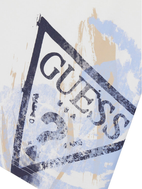 Guess Guess Tričko L6RI14 K8HM4 Biela Regular Fit