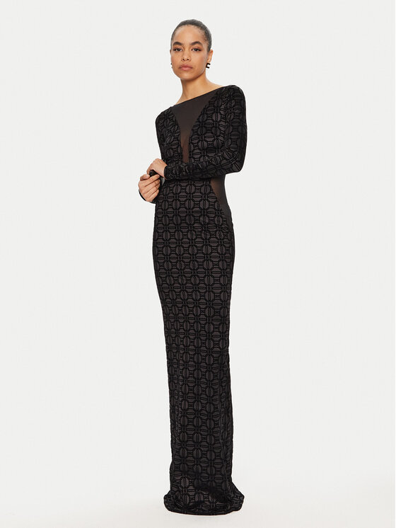 Elisabetta Franchi Elisabetta Franchi Večernja haljina AB-737-47E2 Crna Slim Fit
