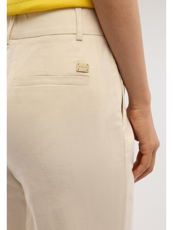 Trussardi Trussardi Pantaloni di tessuto P231A102346N002 Crema Regular Fit