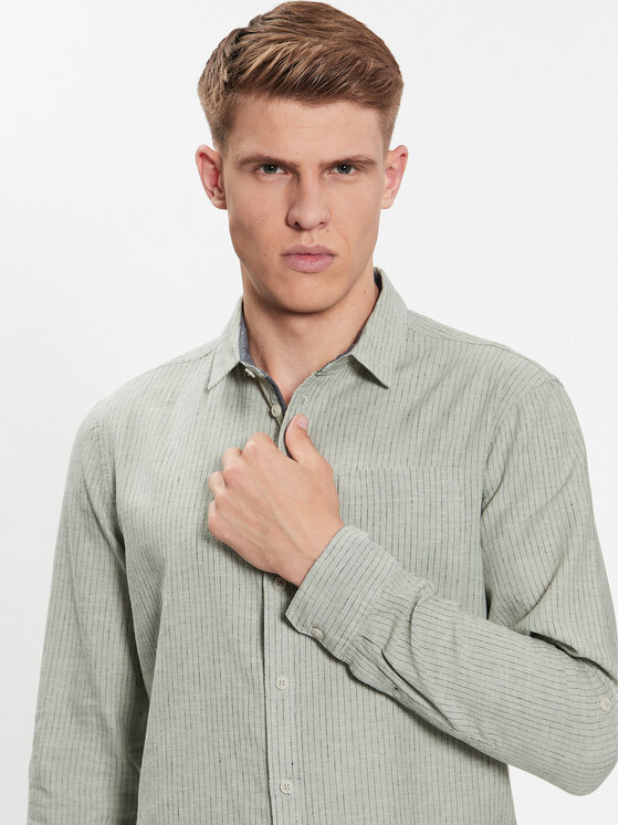 Blend Blend Cămașă 20715151 Verde Regular Fit