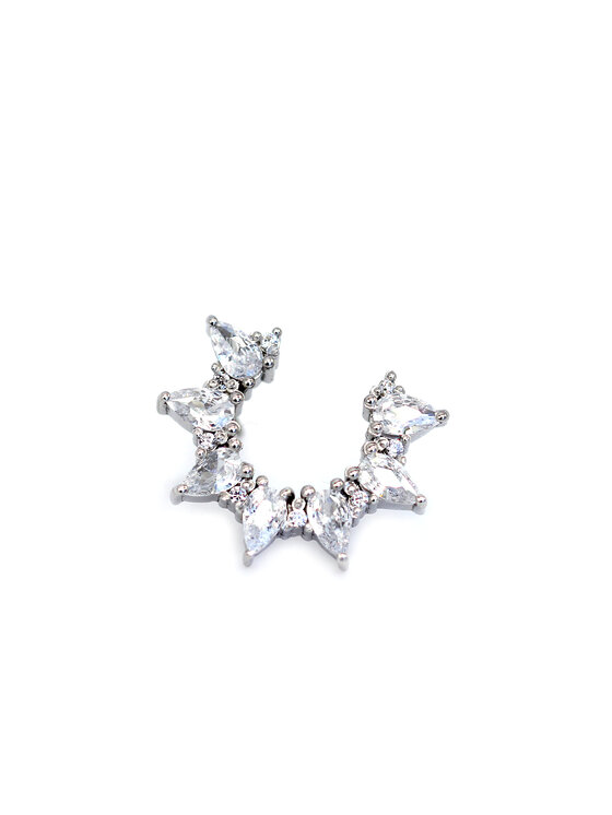 Leis Leis Orecchini Plumeria Placcatura in argento rodiato