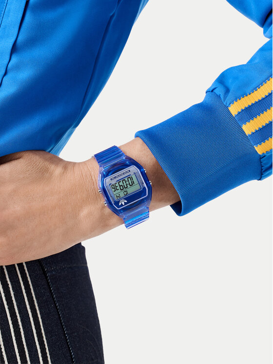 adidas adidas Ρολόι AO Street Digital Two Crystal AOST25537 Μπλε