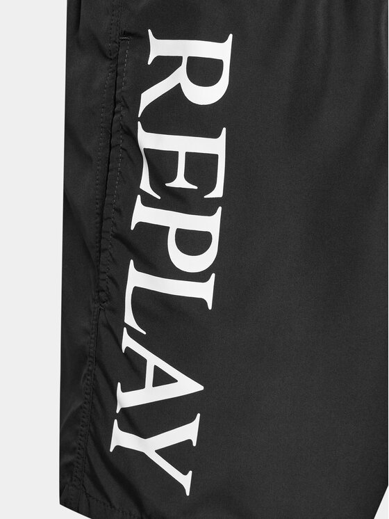 REPLAY Replay Pantaloni scurți pentru înot LM1119.000.82972 Negru Regular Fit