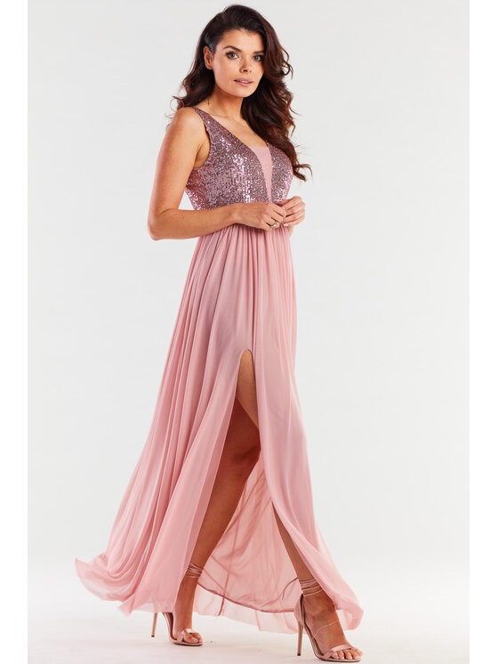 Awama Awama Abito da sera A486 Rosa Basic Fit