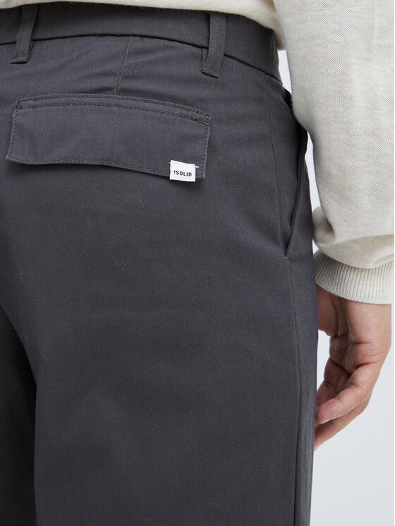 Solid Solid Spodnie materiałowe 21107039 Szary Relaxed Fit