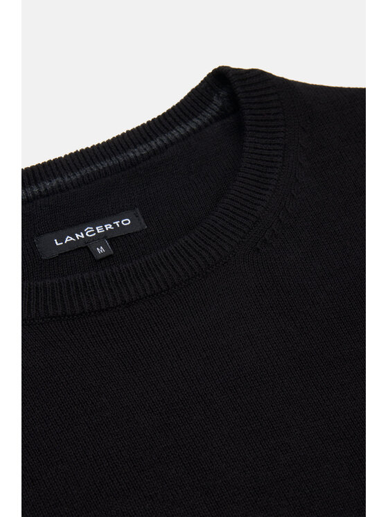 Lancerto Lancerto Sweter Tony SW073223000071 Czarny Regular Fit