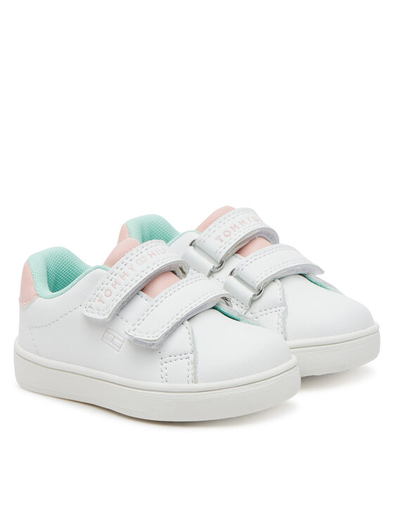Tommy Hilfiger Tommy Hilfiger Laisvalaikio batai Low Cut Velcro Sneaker T1A9-33727-1355 M Balta