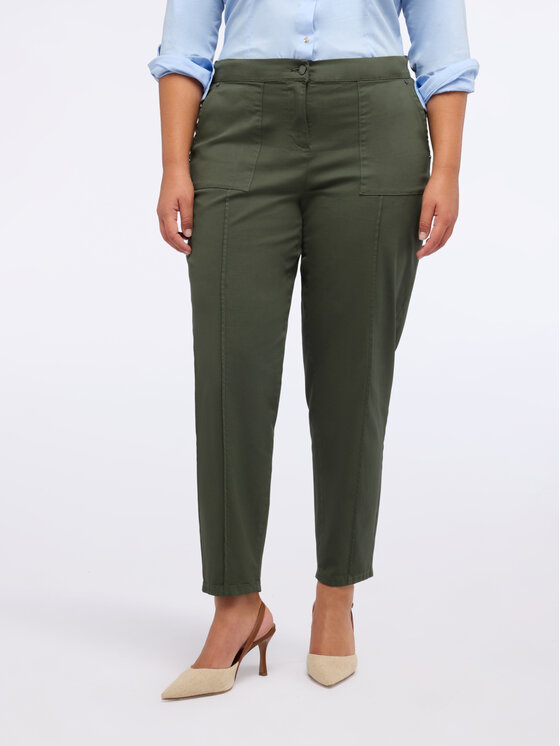 Fiorella Rubino Fiorella Rubino Spodnie materiałowe P727T004984N035 Zielony Regular Fit