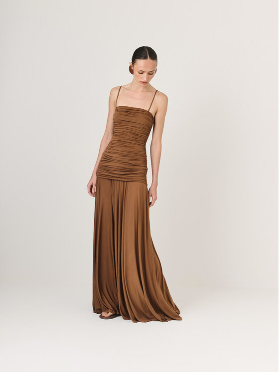 La Mania La Mania Vestito DELLA Beige Classic Fit