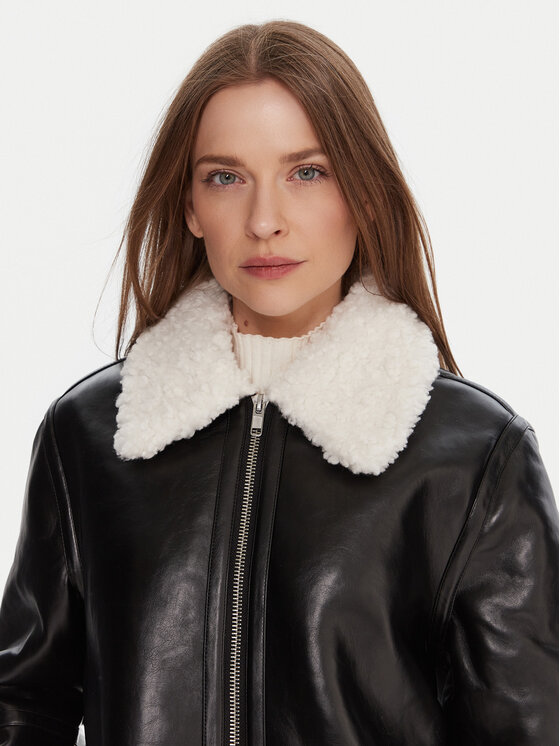 French Connection French Connection Giacca in similpelle 70ZAL Nero Regular Fit
