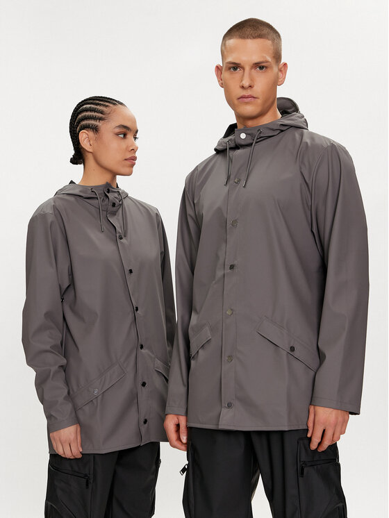 Rains Rains Větrovka Jacket W3 12010 Šedá Regular Fit