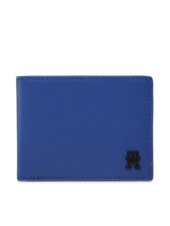 Tommy Hilfiger Velika moška denarnica Th Modern Lea Mini Cc Wallet AM0AM11271 Modra