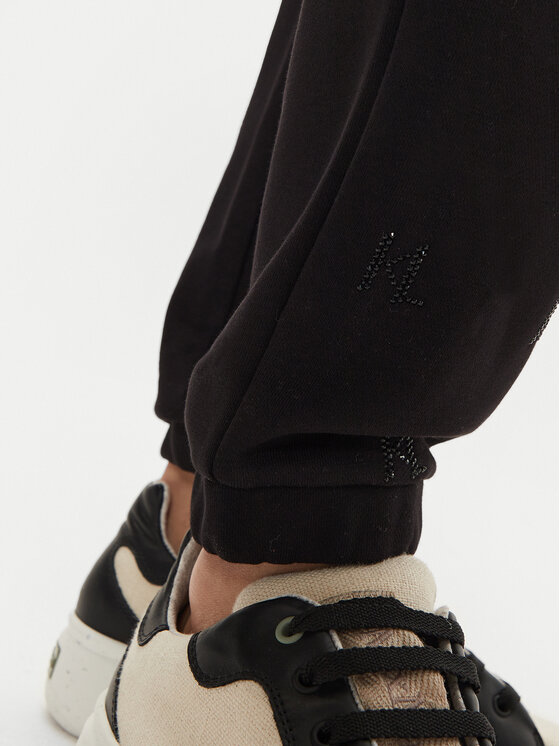 KARL LAGERFELD KARL LAGERFELD Jogginghose 246W1009 Schwarz Regular Fit