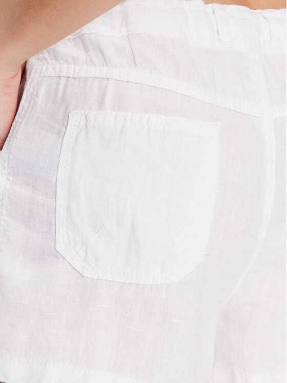 BDG Urban Outfitters BDG Urban Outfitters Kratke hlače BDG LINEN 5 POCKET SHORT 76475557 Bijela Fitted Fit