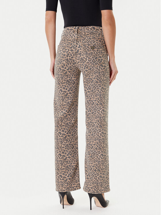 Guess Guess Jeans hlače W5YA1A WHFP2 Rjava Wide Leg