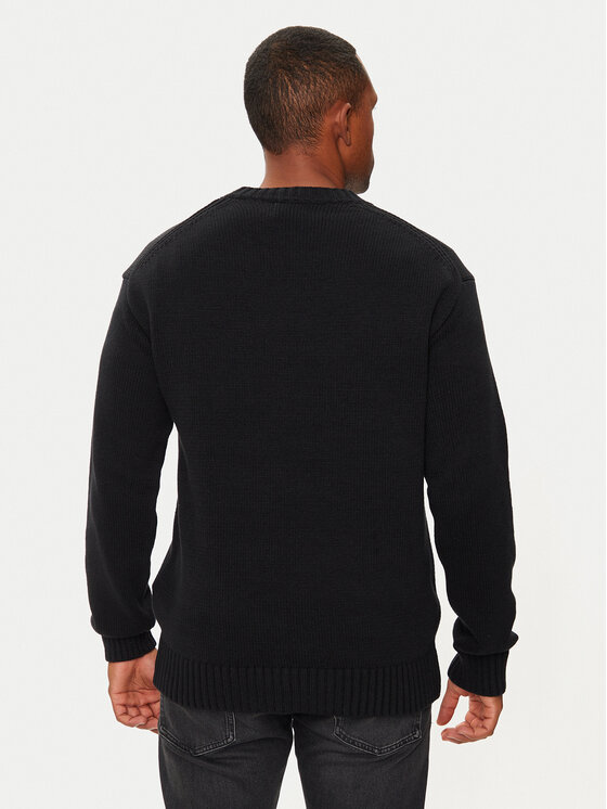 Calvin Klein Jeans Calvin Klein Jeans Πουλόβερ Chenille Mnologo J30J326887 Μαύρο Regular Fit