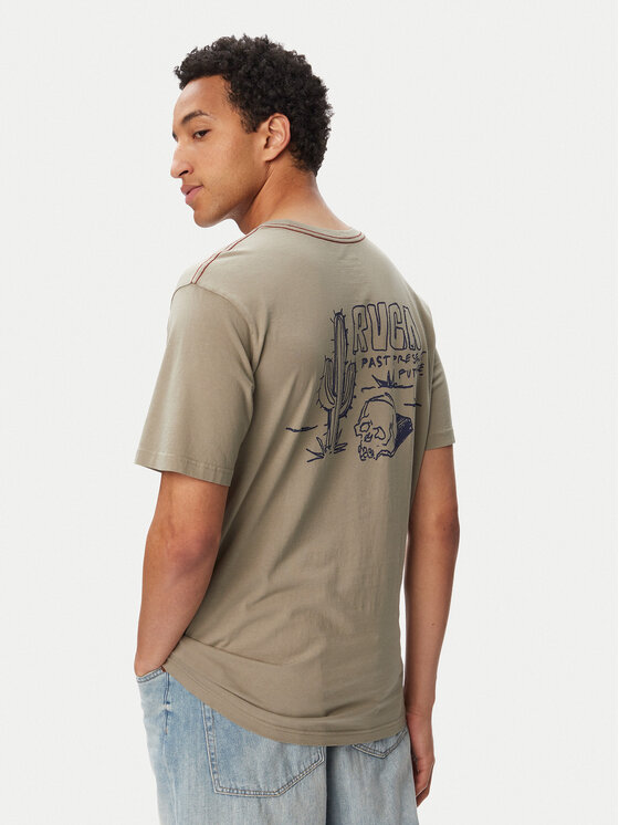 RVCA Tricou Deth Valley 23A351532 Verde Regular Fit