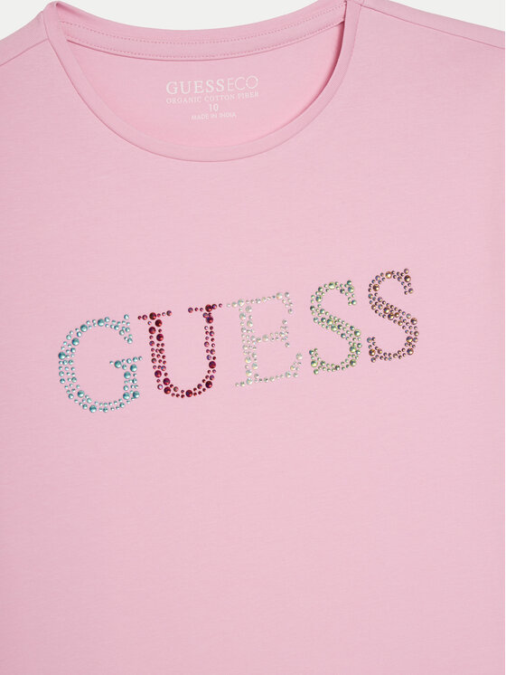 Guess Guess Футболка J5GI38 J1314 Рожевий Regular Fit