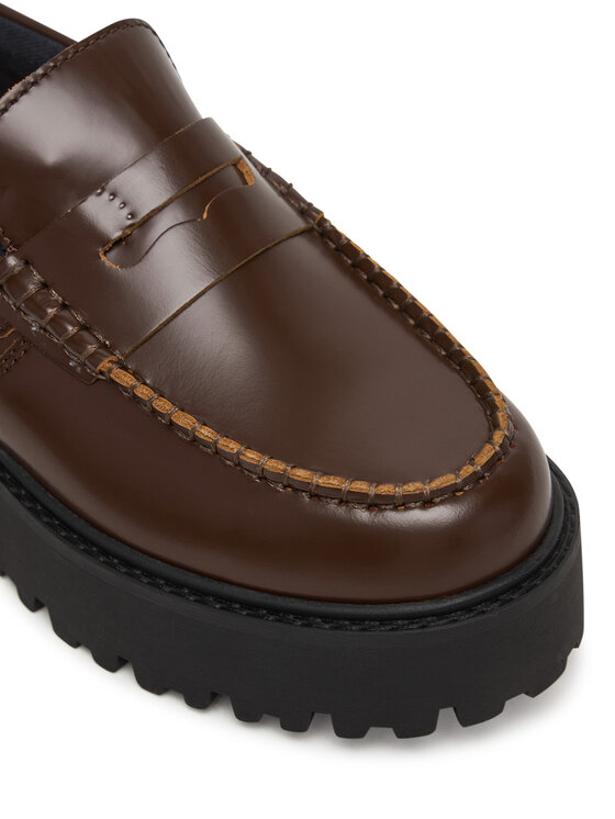 Tommy Jeans Tommy Jeans лоуфъри с дебела подметка Archive '01 Leather Loafer EN0EN03022 Кафяв