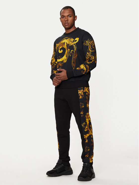 Versace Jeans Couture Versace Jeans Couture Teplákové kalhoty 76GAA3C0 Černá Regular Fit