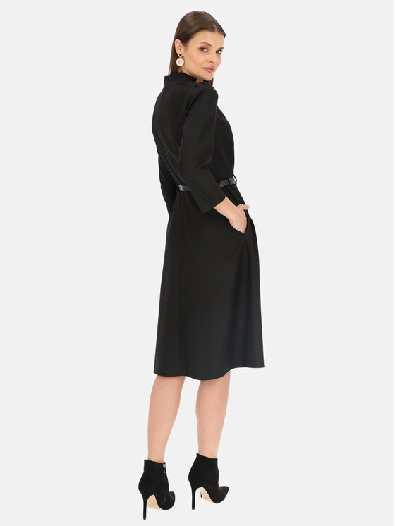 Potis & Verso Potis & Verso Sukienka codzienna Jasmina Czarny Regular Fit