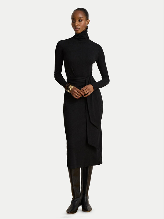 LAUREN RALPH LAUREN LAUREN RALPH LAUREN Strickkleid 200980028002 Schwarz Slim Fit