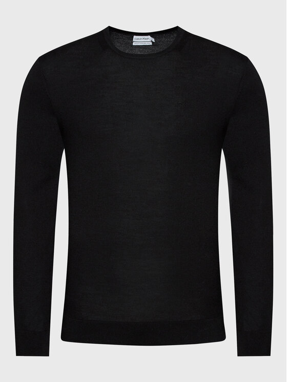 Calvin Klein Calvin Klein Sweter Superior K10K109474 Czarny Regular Fit