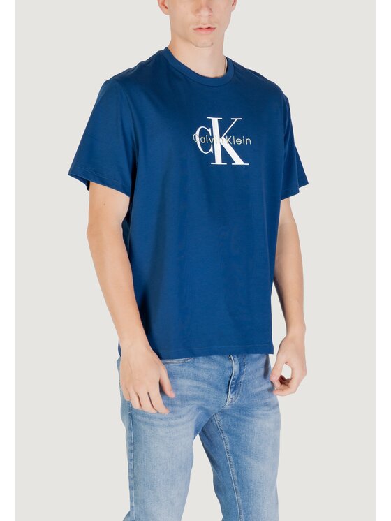 Calvin Klein Jeans Calvin Klein Jeans T-Shirt SS Hero Monologo Tee Blau Casual Fit
